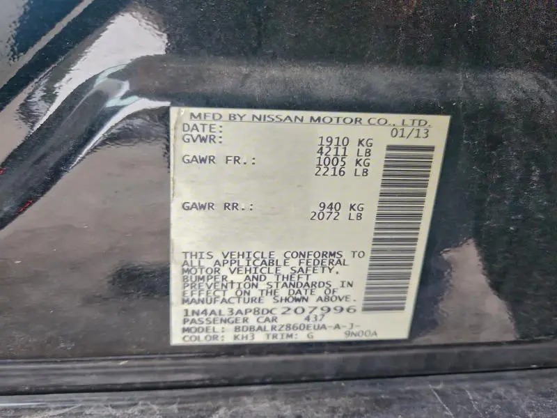 2013 NISSAN ALTIMA 2.5  