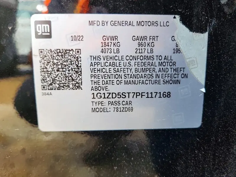 2023 CHEVROLET MALIBU LT  