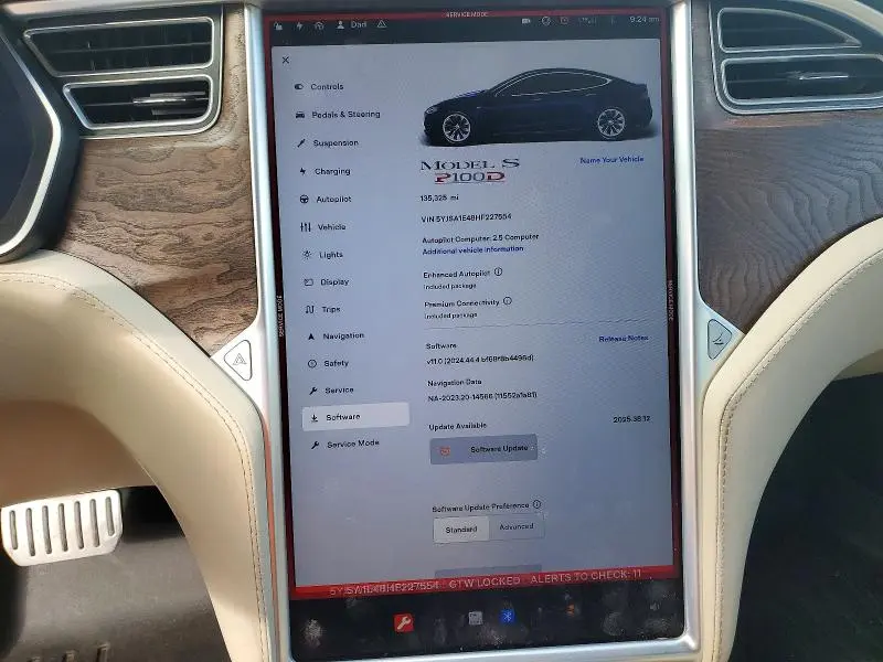 2017 TESLA MODEL S   