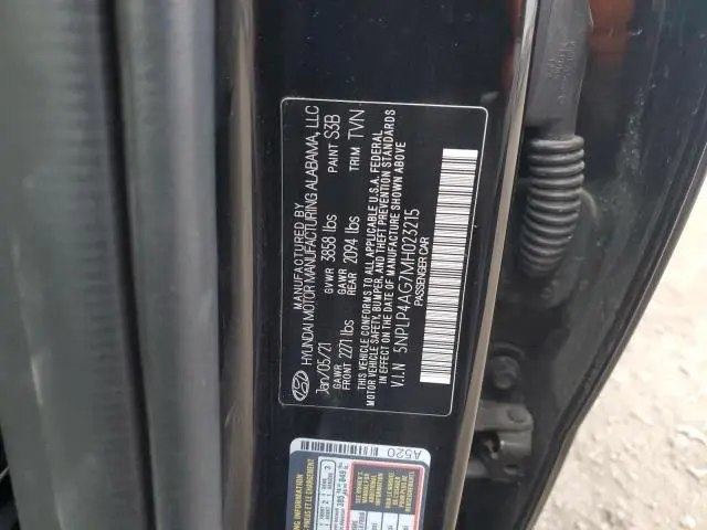 2021 HYUNDAI ELANTRA LIMITED  