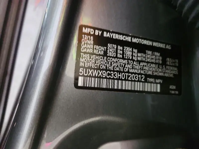 2017 BMW X3 XDRIVE28I  