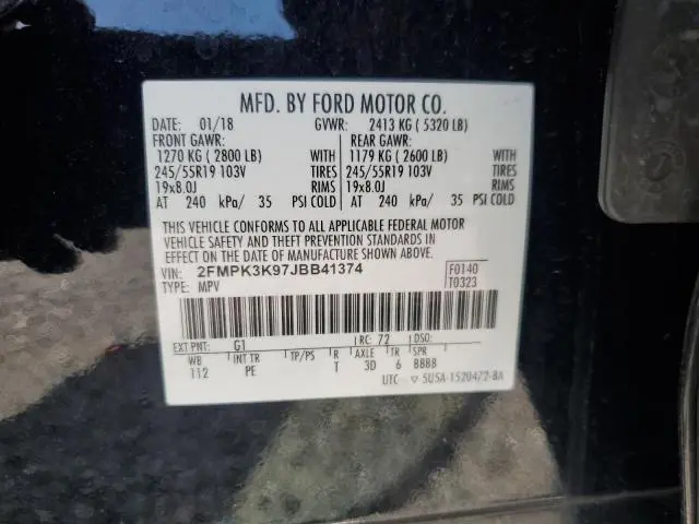 2018 FORD EDGE TITANIUM  