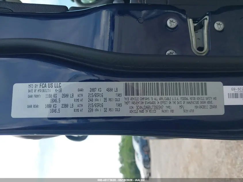 2018 JEEP COMPASS SPORT 4X4