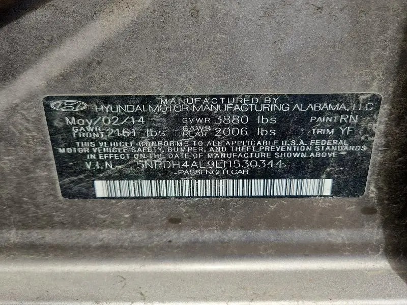 2014 HYUNDAI ELANTRA SE  