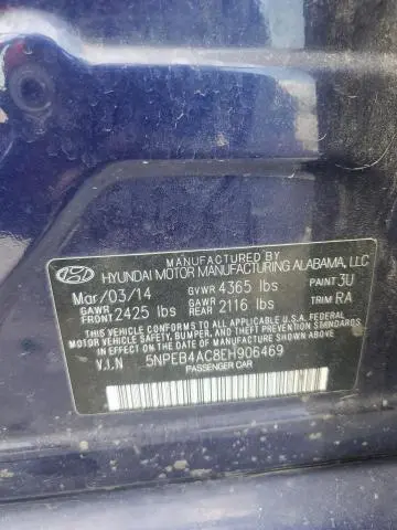 2014 HYUNDAI SONATA GLS  