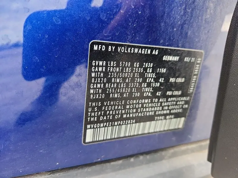 2021 VOLKSWAGEN ID.4 FIRST EDITION  