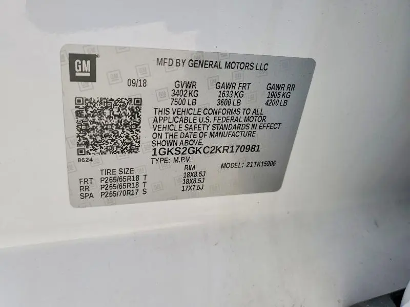 2019 GMC YUKON XL K1500 SLT  