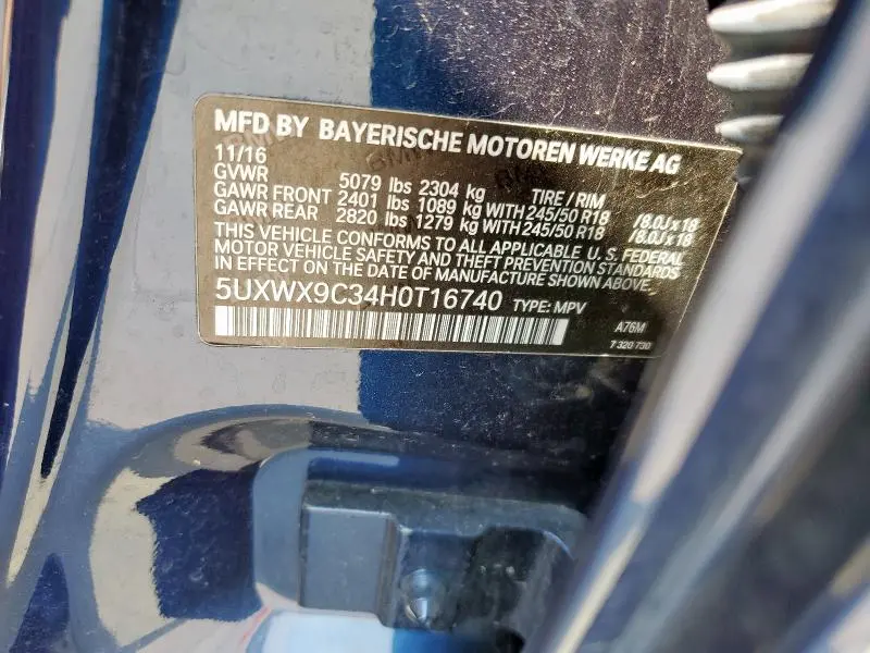 2017 BMW X3 XDRIVE28I  