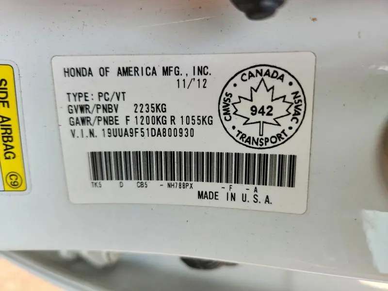 2013 ACURA TL TECH  