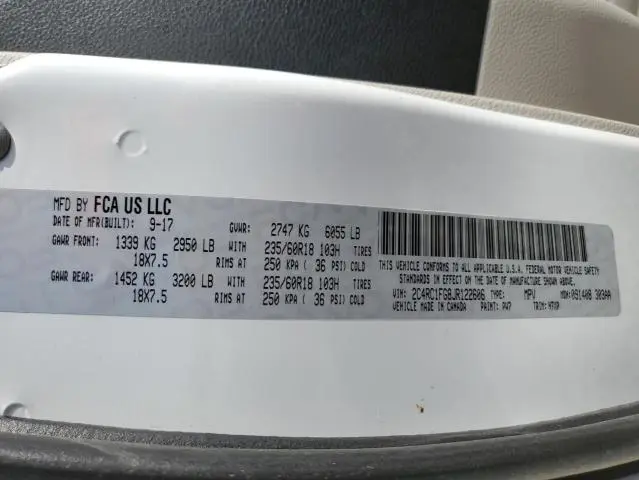 2018 CHRYSLER PACIFICA TOURING PLUS  
