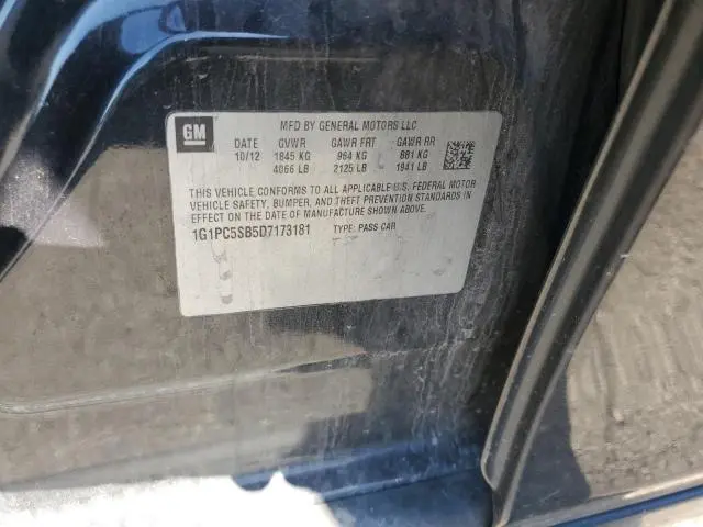 2013 CHEVROLET CRUZE LT  