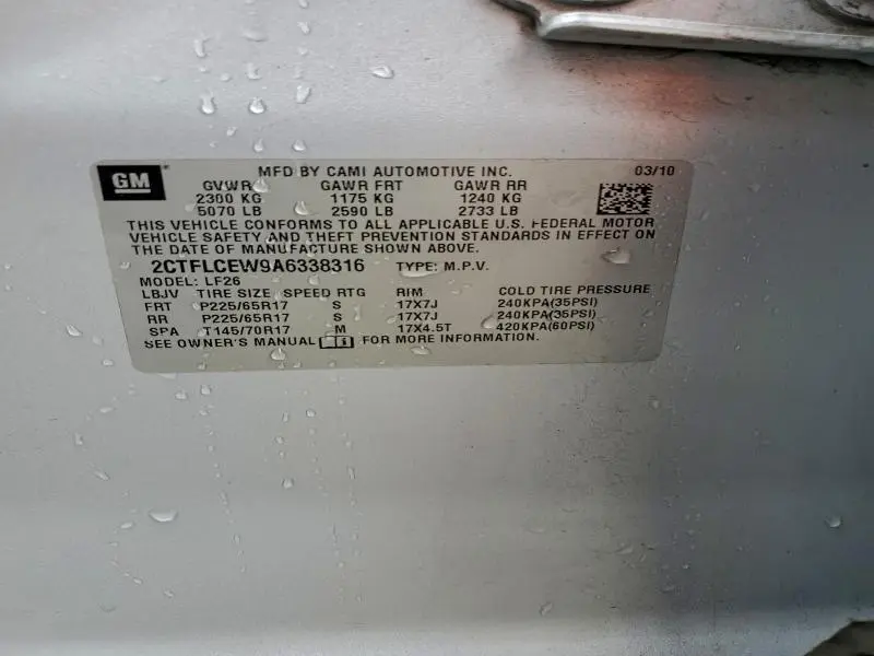 2010 GMC TERRAIN SLE  