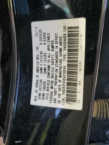 2014 HONDA ACCORD EXL  