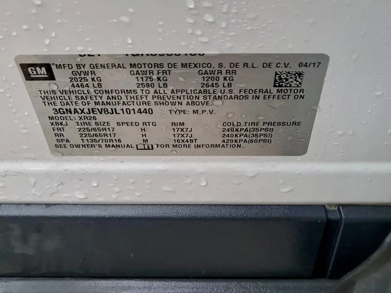 2018 CHEVROLET EQUINOX LT  