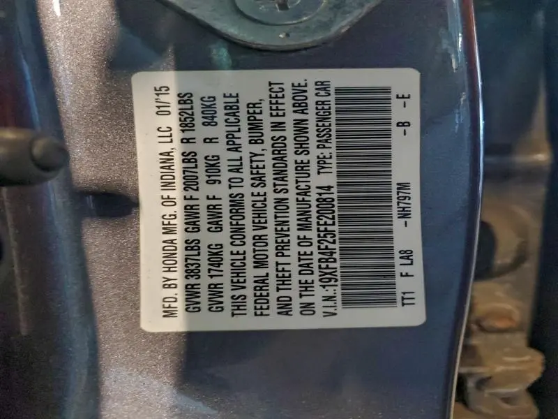 2015 HONDA CIVIC HYBRID  