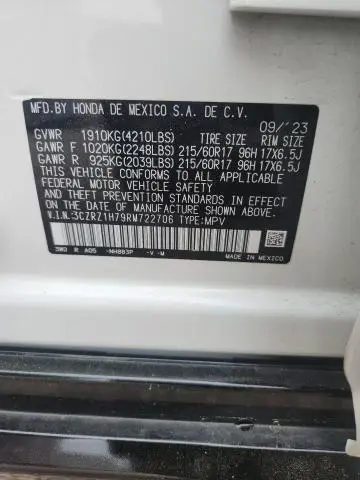 2024 HONDA HR-V EXL  