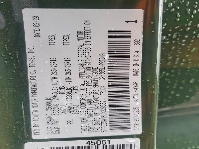 2020 TOYOTA TACOMA TRD PRO  