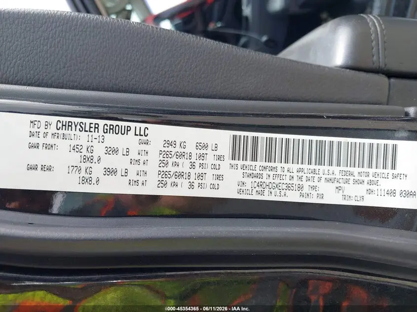 2014 DODGE DURANGO LIMITED