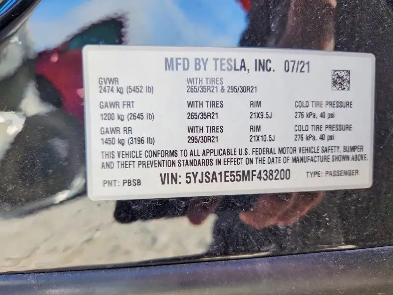 2021 TESLA MODEL S   