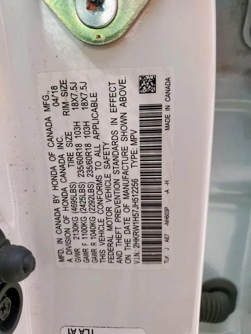 2018 HONDA CR-V EX  