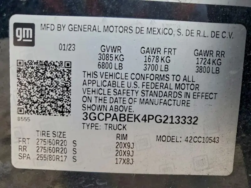 2023 CHEVROLET SILVERADO C1500 CUSTOM  