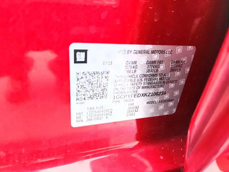 2019 CHEVROLET SILVERADO K1500 LT TRAIL BOSS  