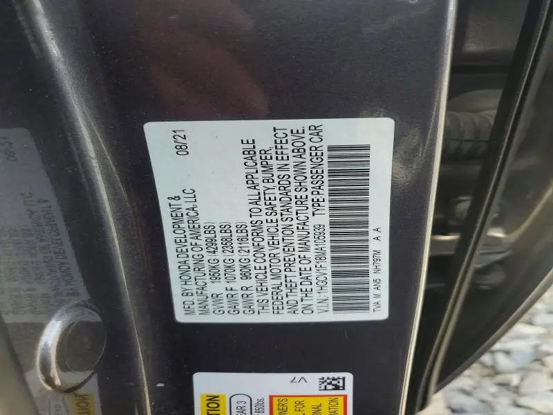 2021 HONDA ACCORD LX  