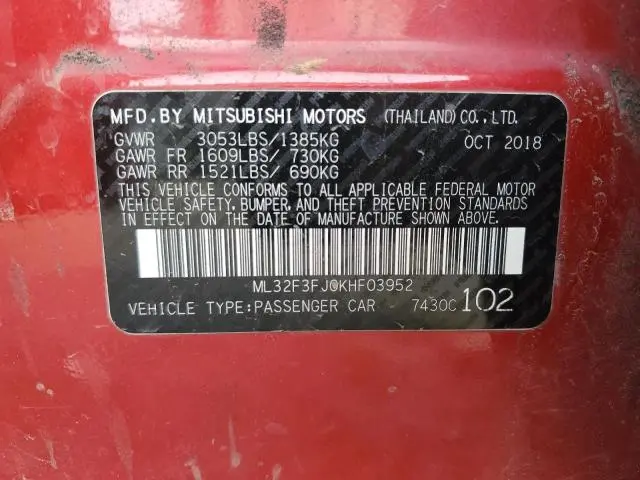 2019 MITSUBISHI MIRAGE G4 ES  