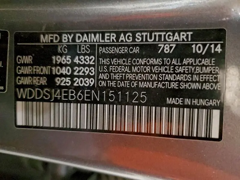 2014 MERCEDES-BENZ CLA 250  