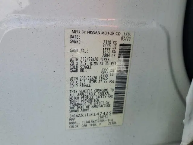 2020 NISSAN MURANO SL  