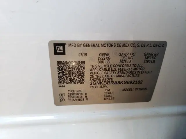 2019 CHEVROLET BLAZER 1LT  