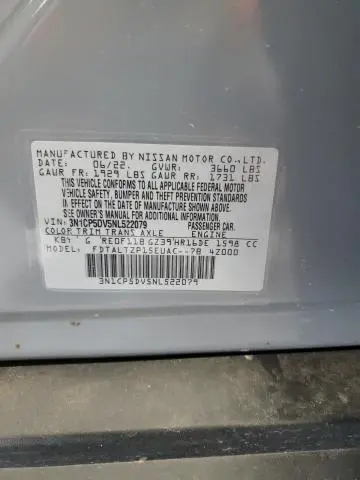 2022 NISSAN KICKS SR  