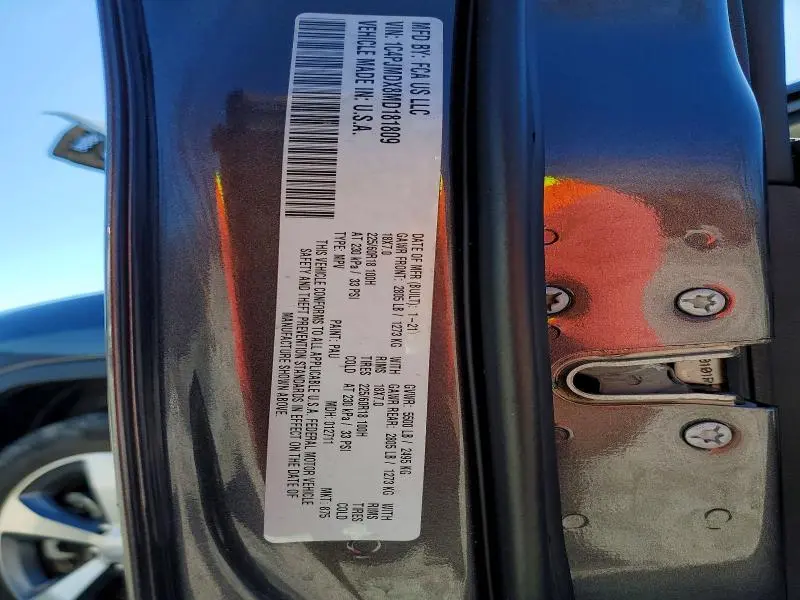 2021 JEEP CHEROKEE LIMITED  