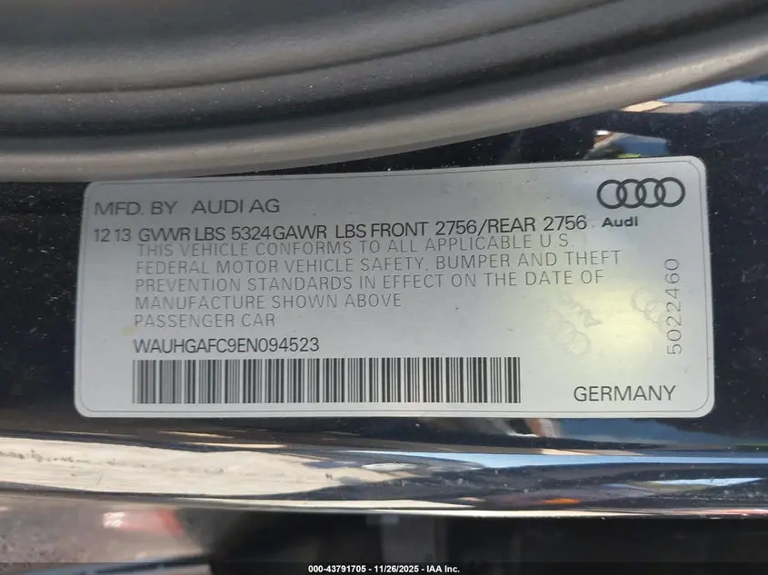 2014 AUDI A6 3.0T PREMIUM PLUS
