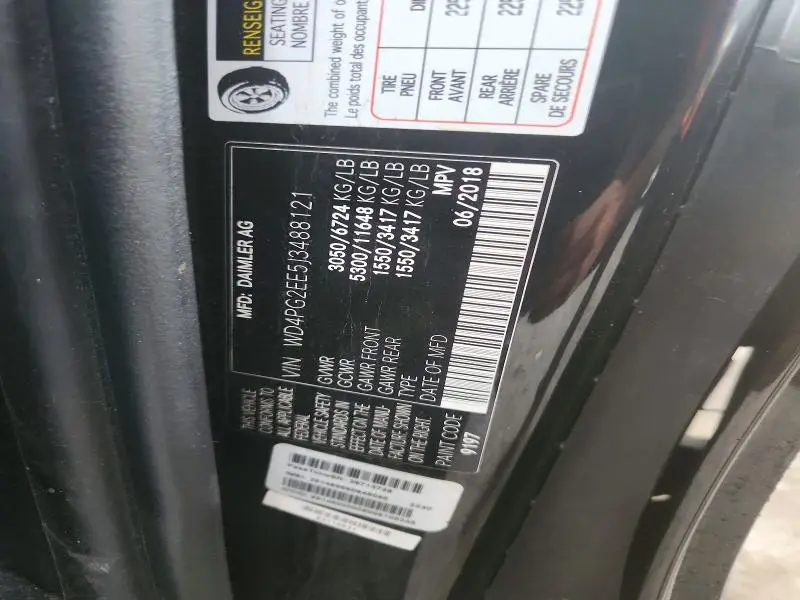 2018 MERCEDES-BENZ METRIS   