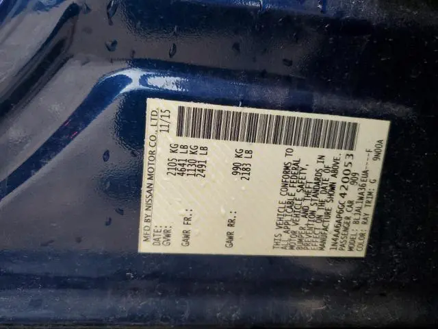 2016 NISSAN MAXIMA 3.5S  