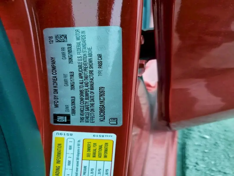 2019 CHEVROLET SPARK LS  