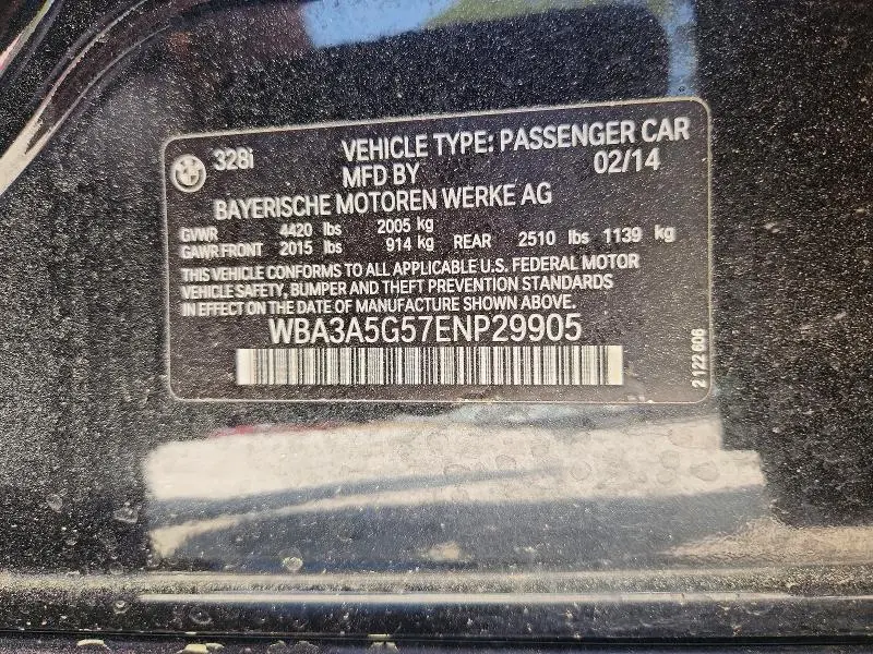 2014 BMW 328 I  
