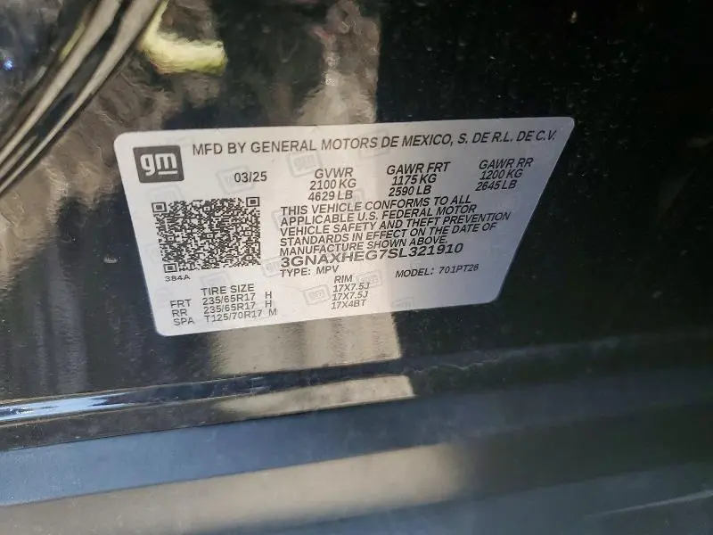 2025 CHEVROLET EQUINOX LT  