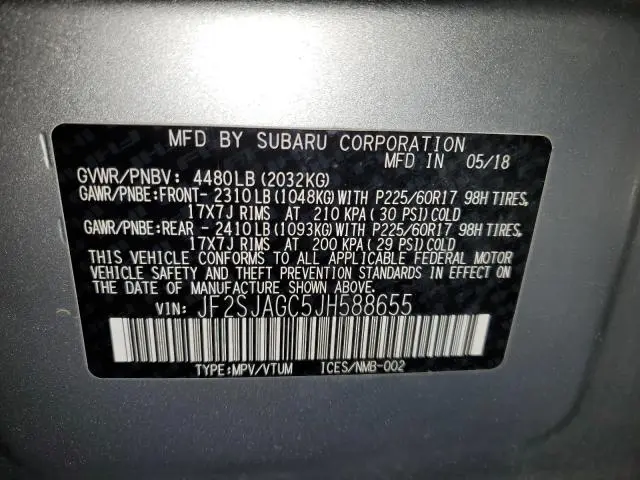 2018 SUBARU FORESTER 2.5I PREMIUM  