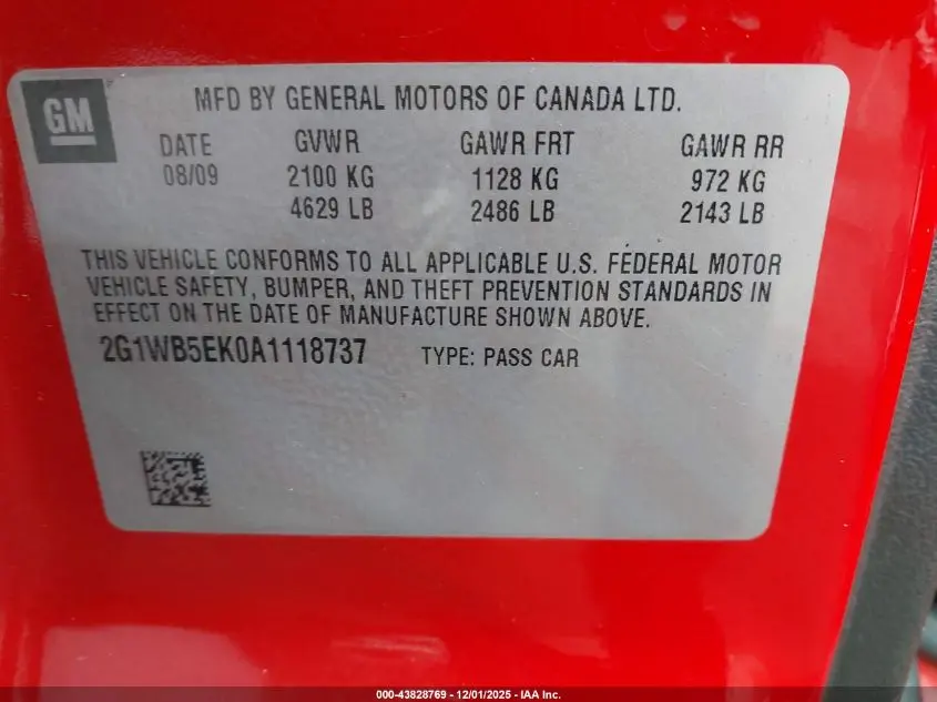 2010 CHEVROLET IMPALA LT