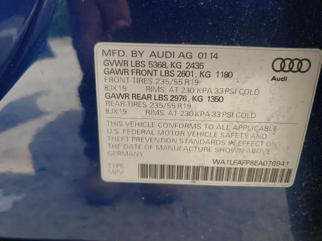 2014 AUDI Q5 PREMIUM PLUS  