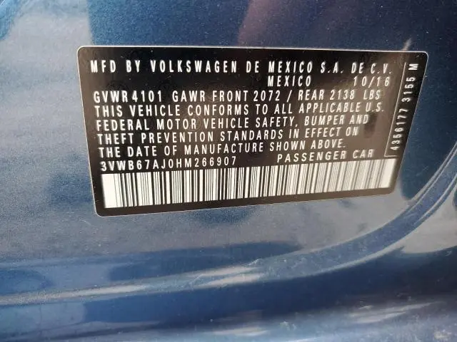 2017 VOLKSWAGEN JETTA SE  