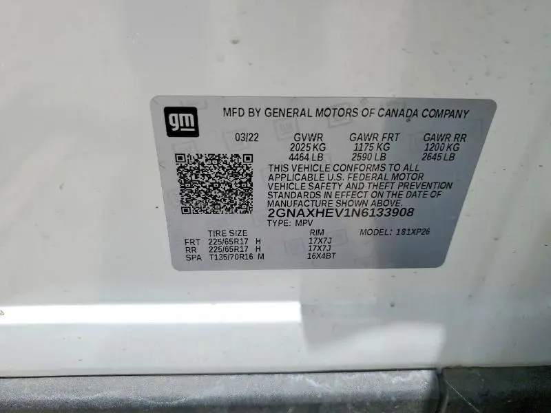 2022 CHEVROLET EQUINOX LS  