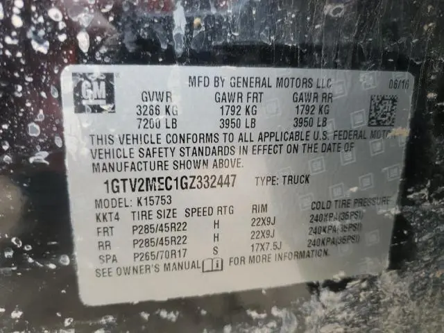 2016 GMC SIERRA K1500 SLE  