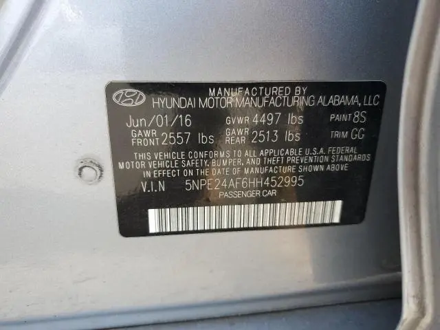 2017 HYUNDAI SONATA SE  