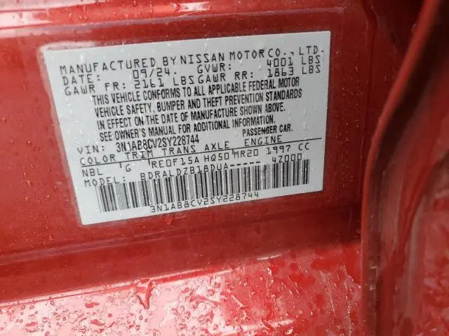 2025 NISSAN SENTRA SV  