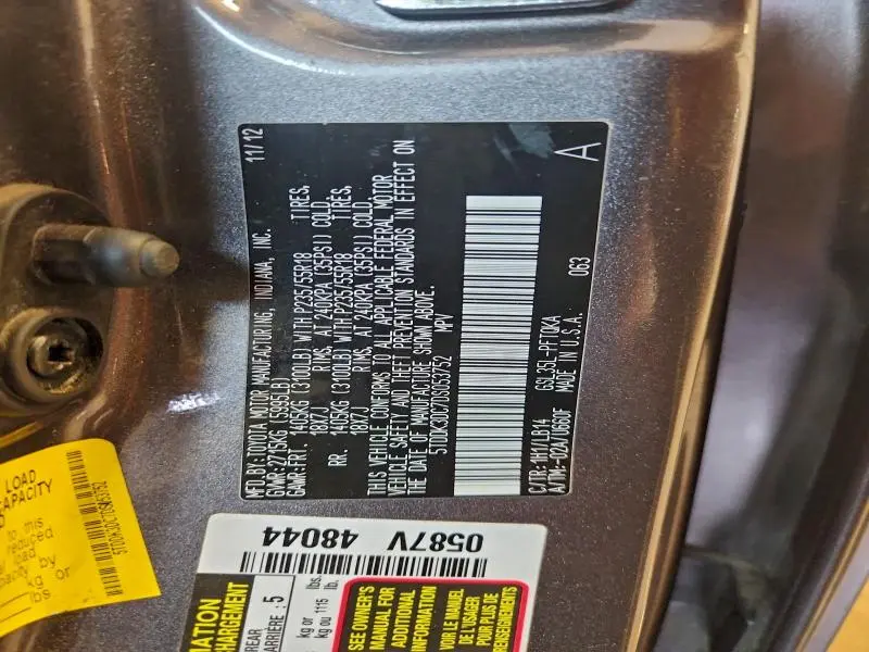 2013 TOYOTA SIENNA XLE  