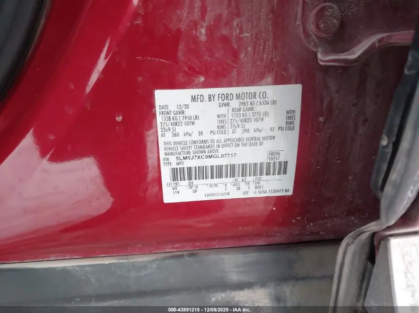 2021 LINCOLN AVIATOR RESERVE