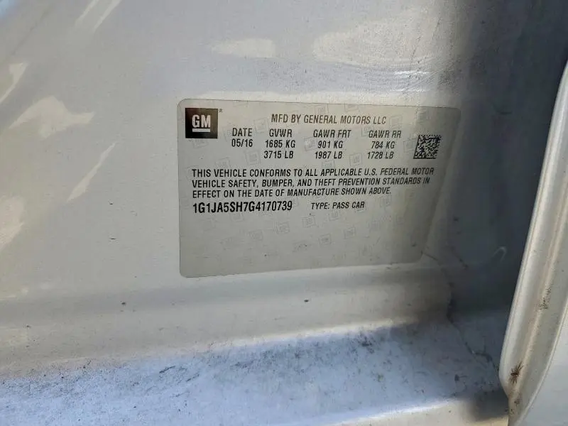 2016 CHEVROLET SONIC LS  